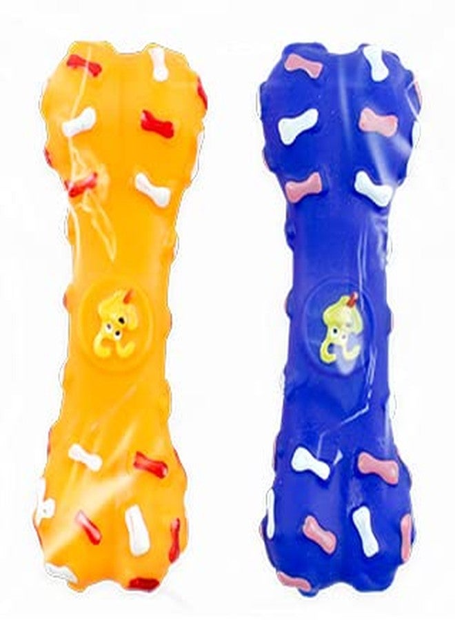 Pups&Pets ألعاب بلاستيكية تفاعلية ملونة على شكل عظمة تصدر صوتاً عند الضغط عليها، من إنتاج Pups&Pets، غير سامة، مزودة بصافرة، مناسبة للكلاب والجراء والقطط. - Image 3